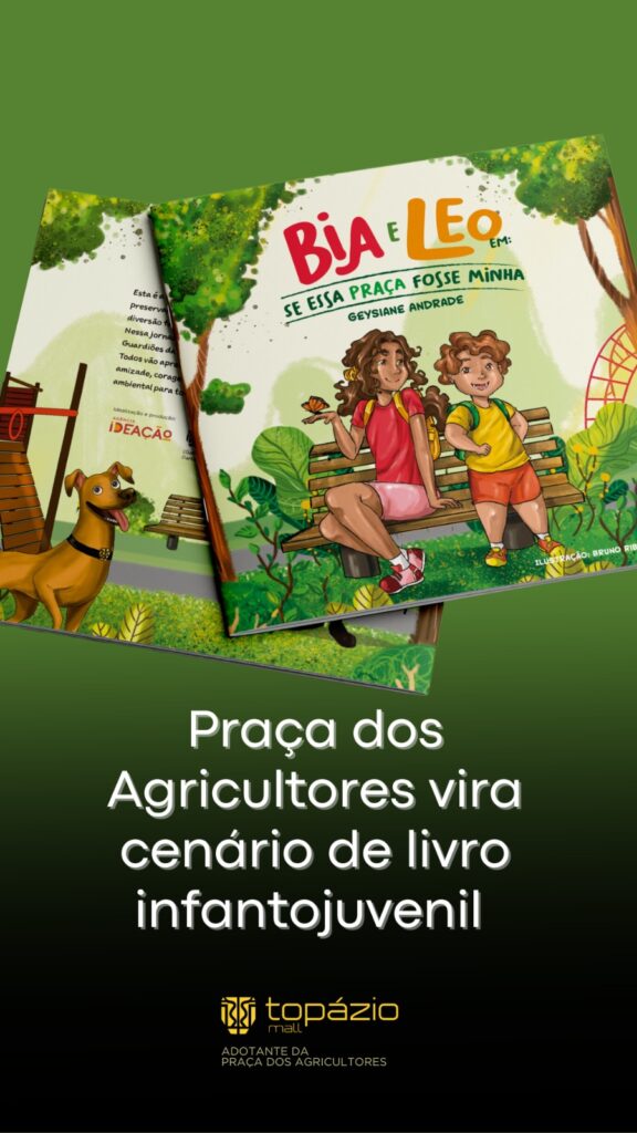 Praça dos Agricultores no bairro Alipio de Melo vira cenário de livro infantojuvenil. Idealizado pela Agencia Ideação com apoio do shopping Topázio Mall.