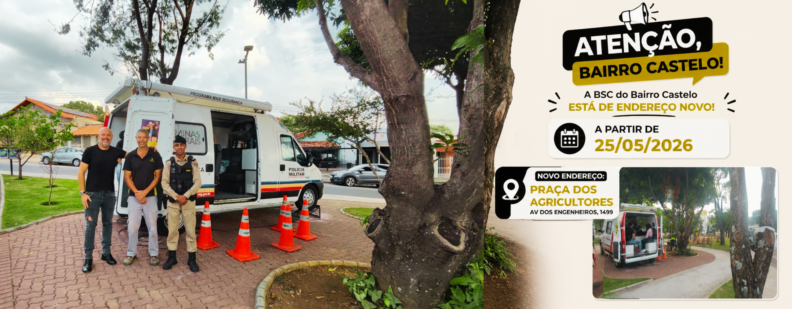 Base Comunitária da PMMG na Praça dos Agricultores Alipio de Melo - Topázio Mall Adotante