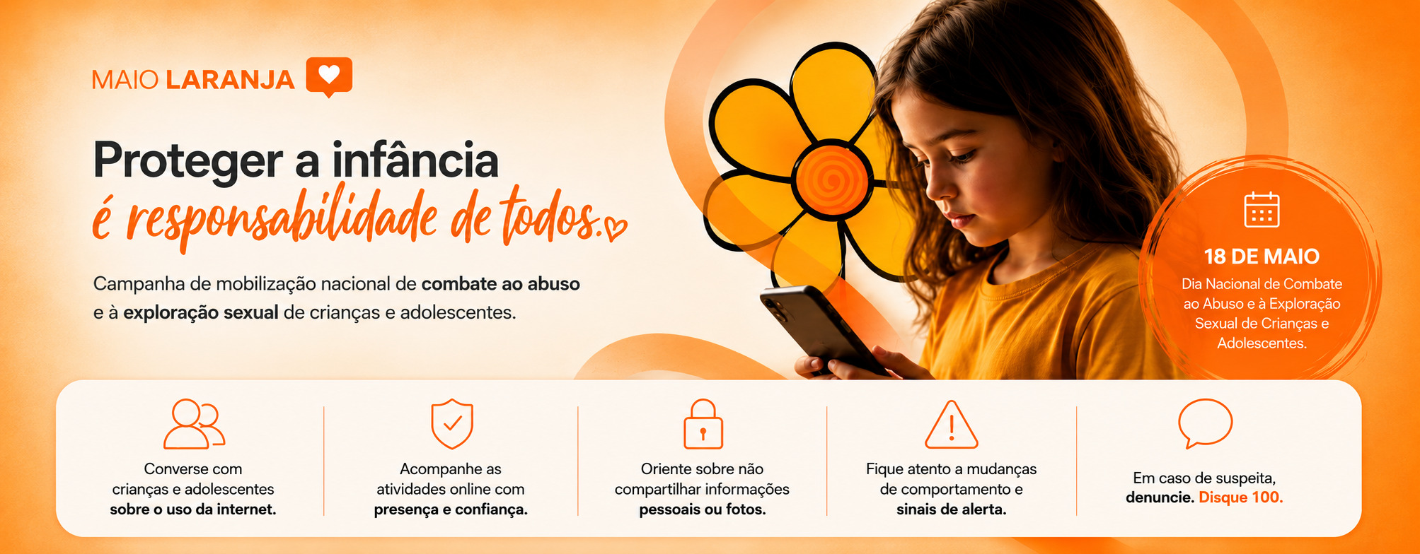 Topázio Mall - MAIO LARANJA A proteção das crianças também passa pelo ambiente digital